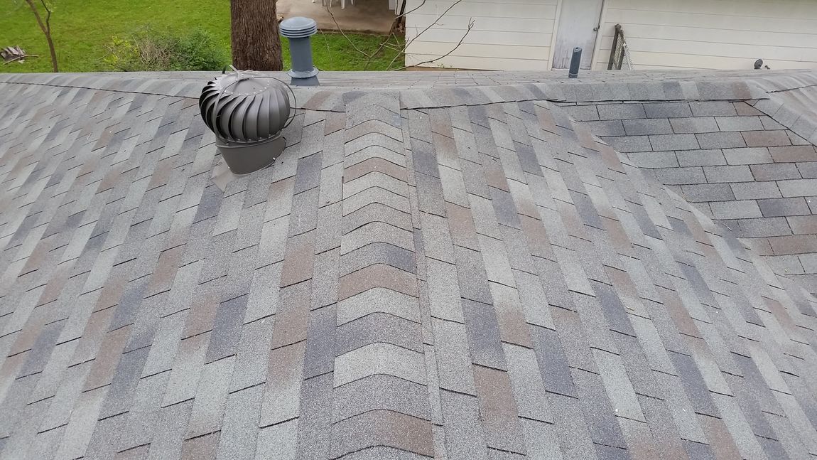 GAF 3 tab 25 year Royal Sovereign shingles Color Slate - Austin Roofing and Construction