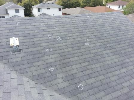 Hail Damage Shingle Roof Austin Roofing and Construction