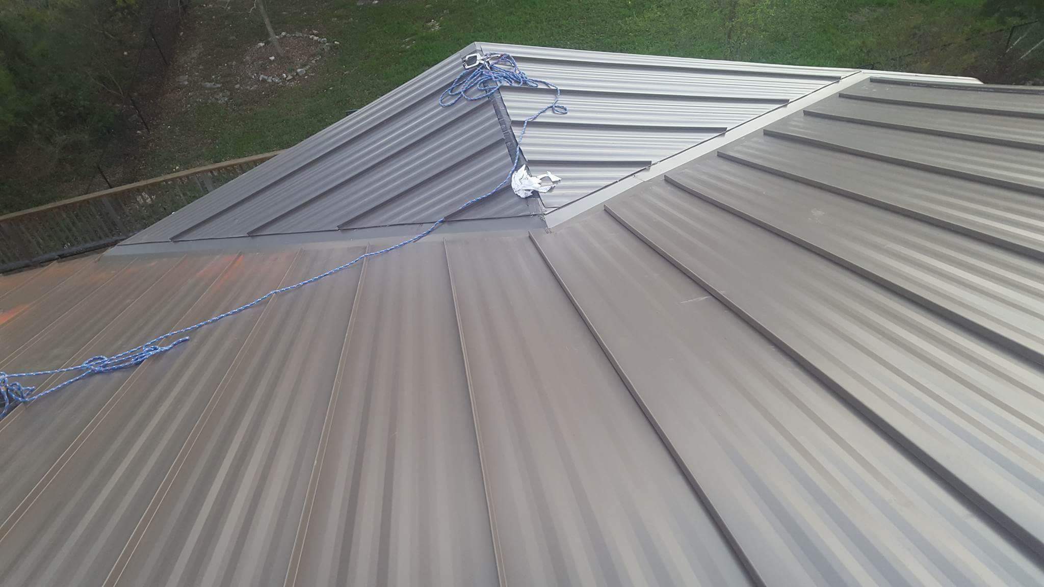 Standing Seam Metal Roof with Striations by Austin Roofing and Construction 512-629-4949