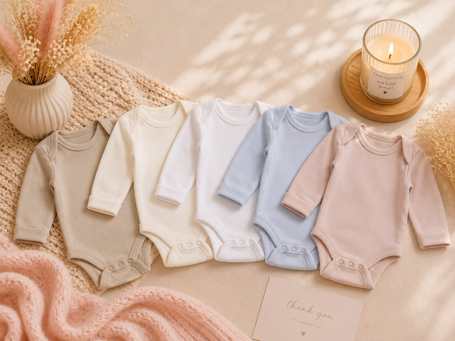 rompertje lange mouw volledig naar wens te personaliseren geboorte gender reveal kraamkado