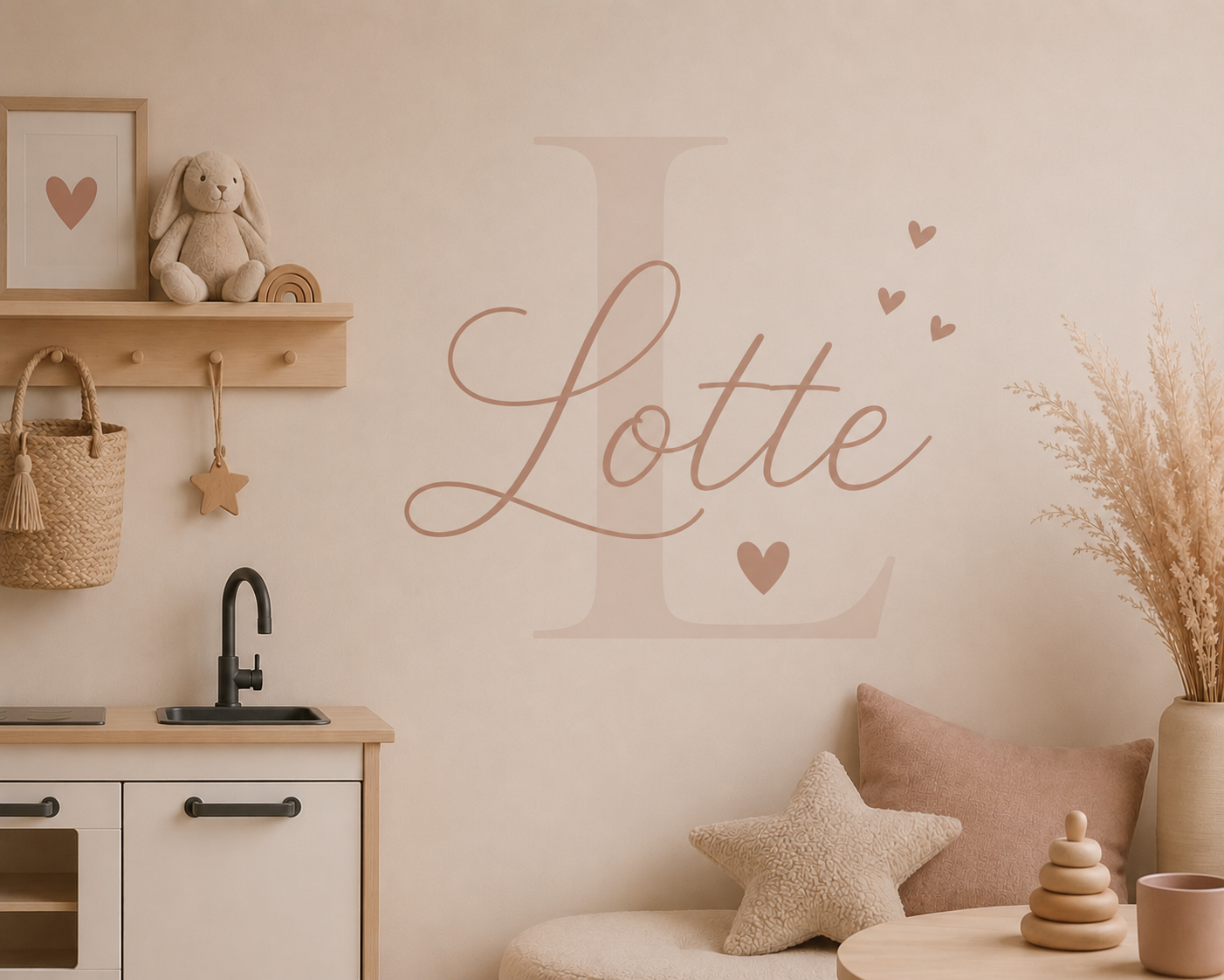 personaliseer je kinderkamer met een mooie naamsticker, zo heeft je kindje zijn eigen mooie plekje