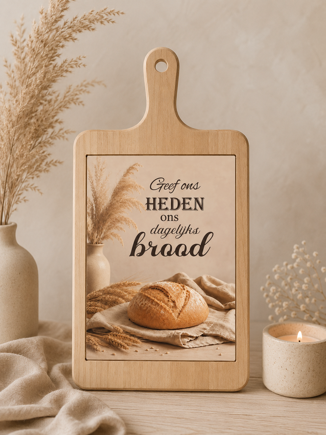 Borrelplank met tekst of foto