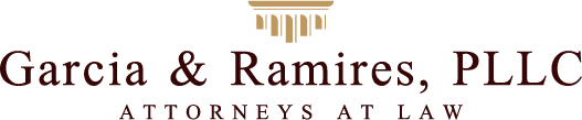 The logo for garcia & ramires , pllc attorneys at law