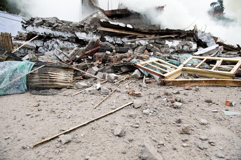 A Pile of Rubble on the Ground That Has Been Demolished — Husky Demolition In Raymond Terrace, NSW
