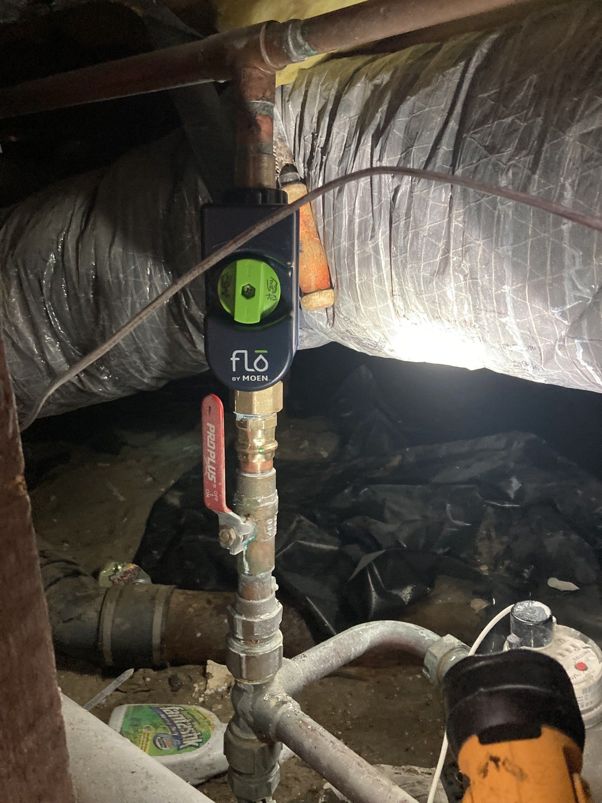 Plotnick Flow Meter —  Plumber fixing heating machine in Laurel Stratford, NJ