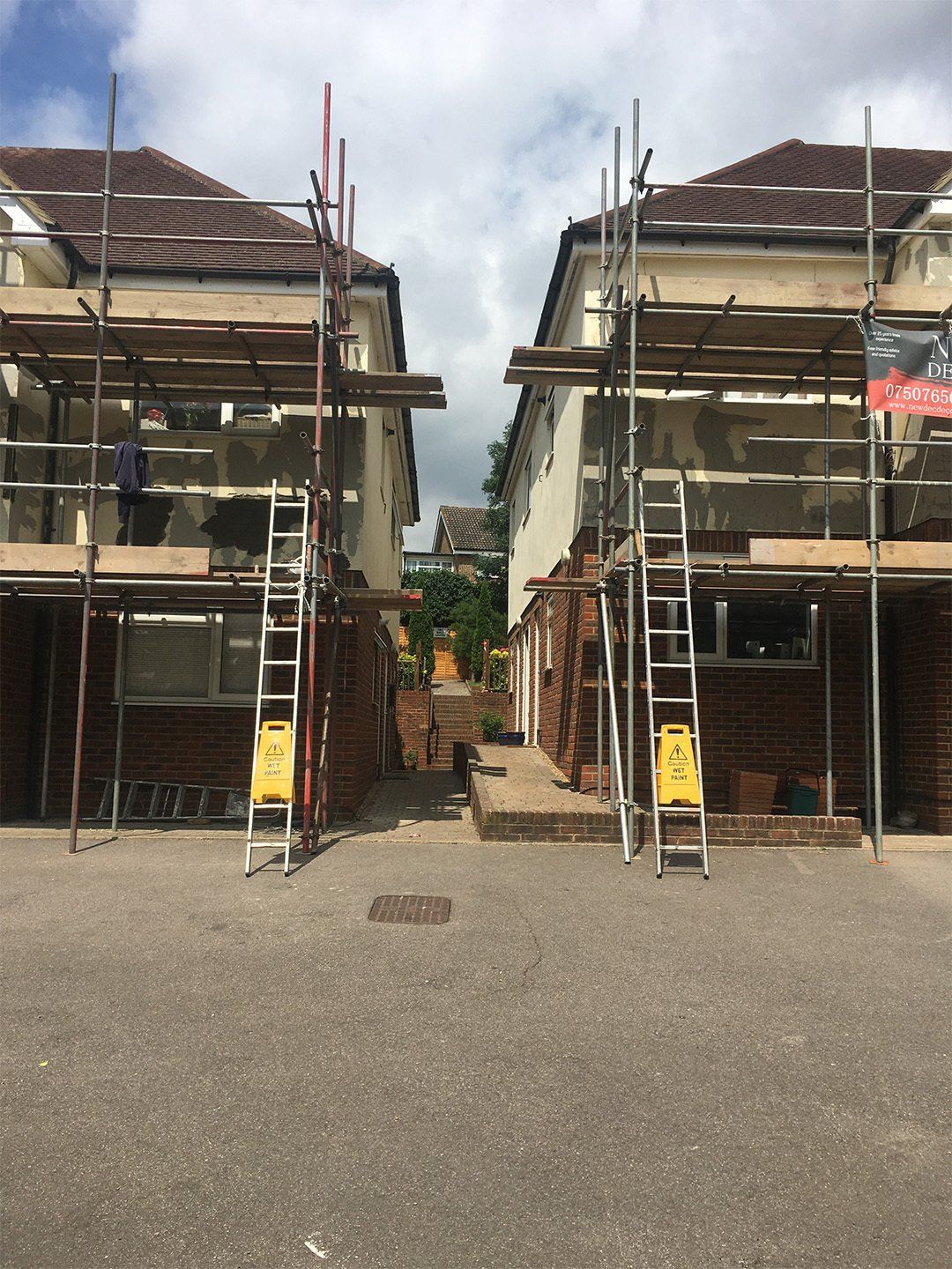 building during renovation