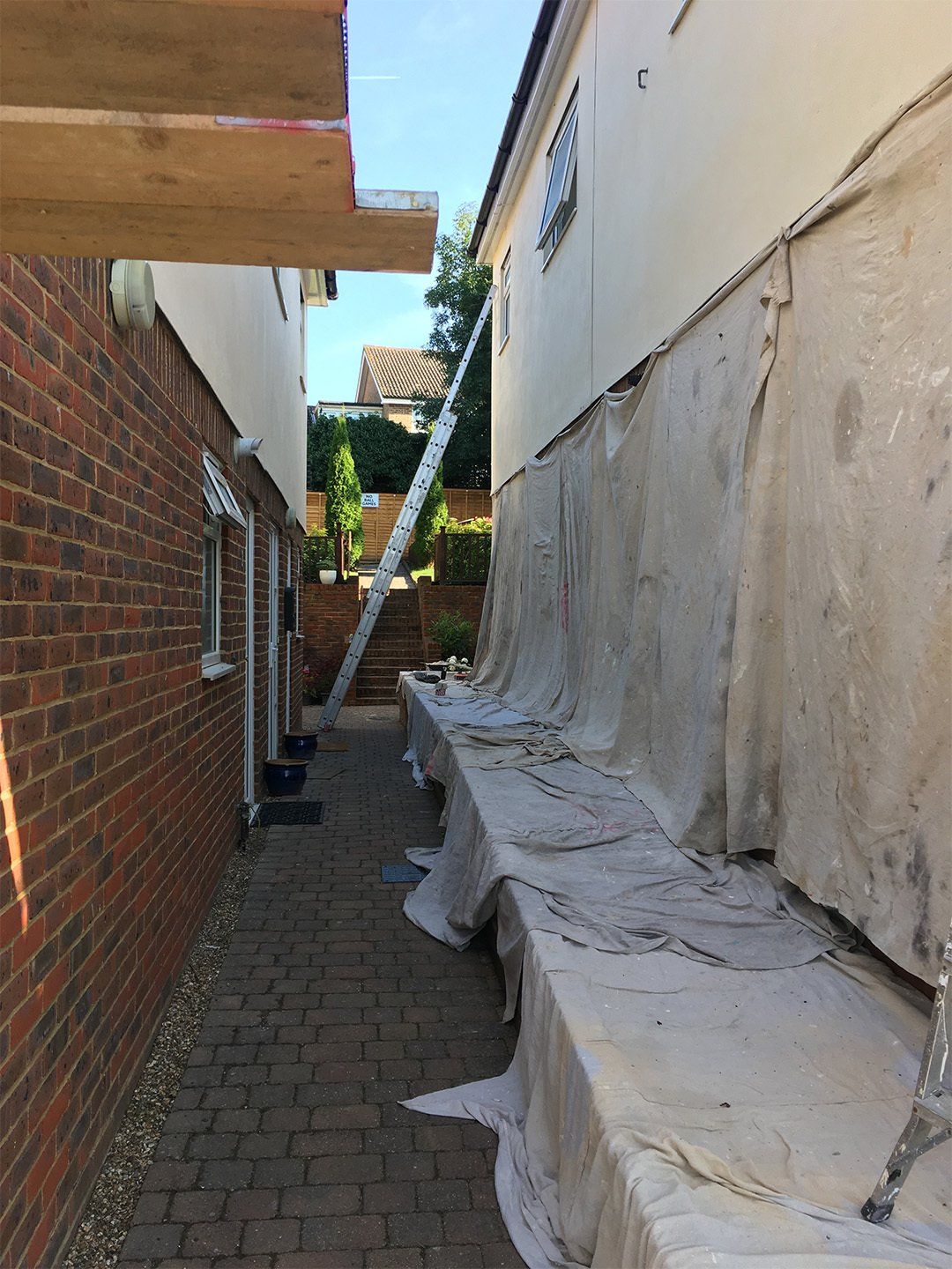 building during renovation