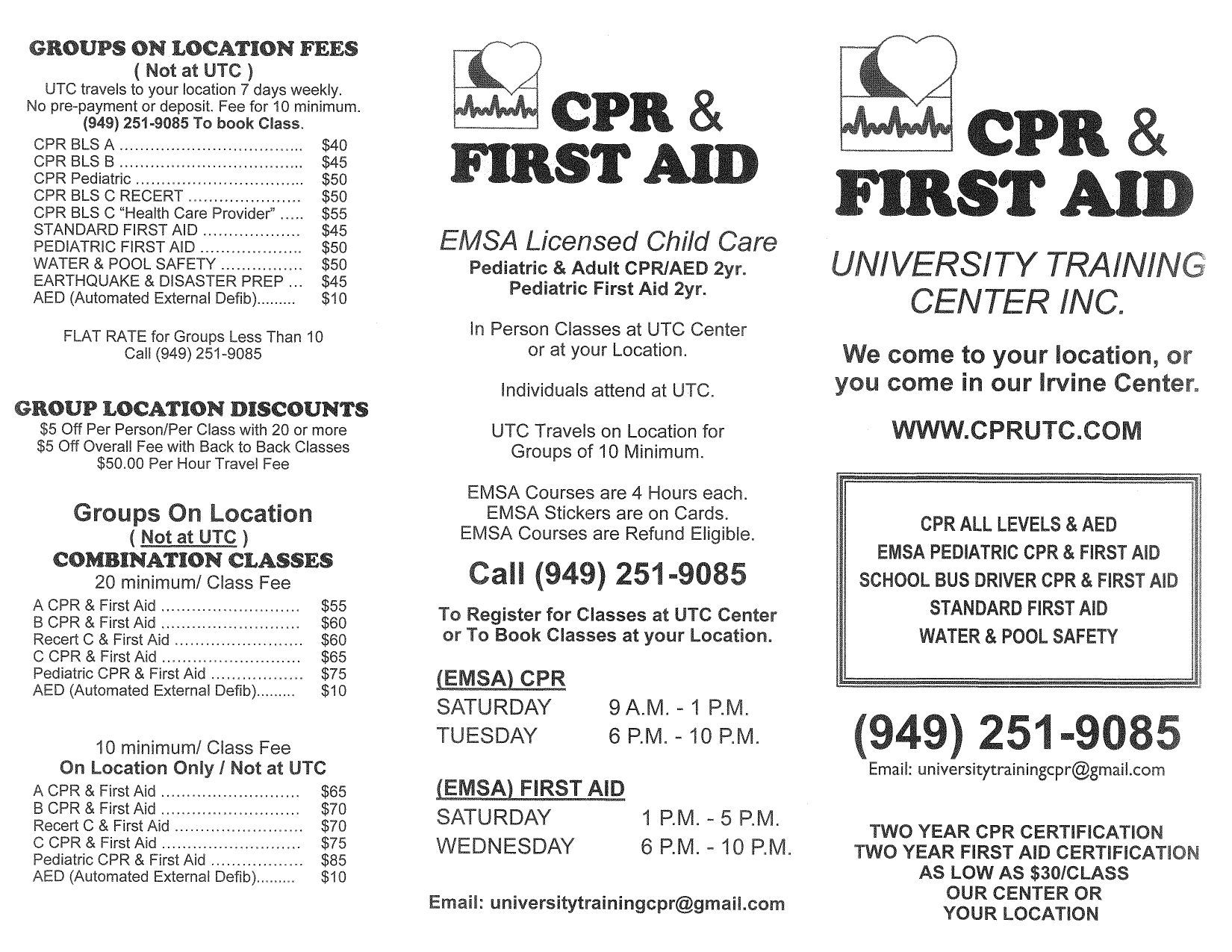 Brochure — Irvine,CA — University Training Center Inc