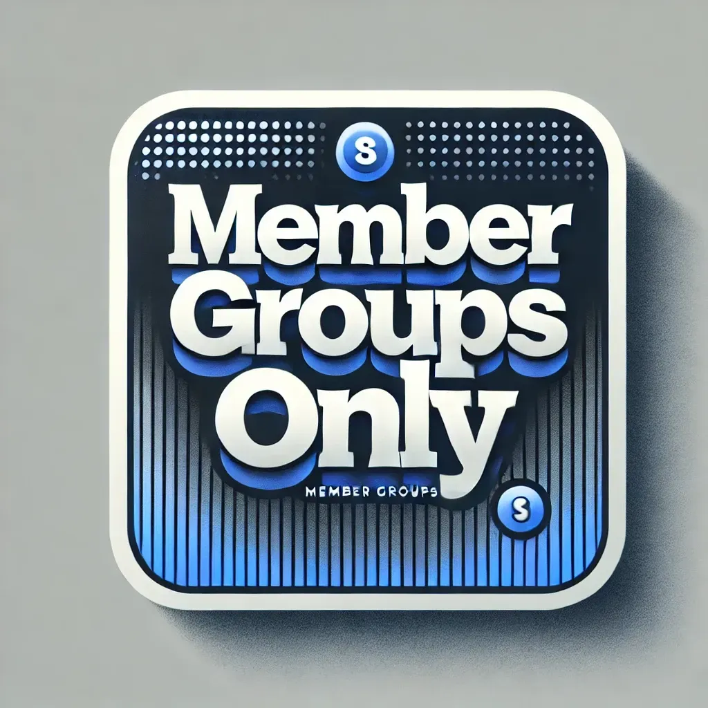 A sign that says member groups only on it