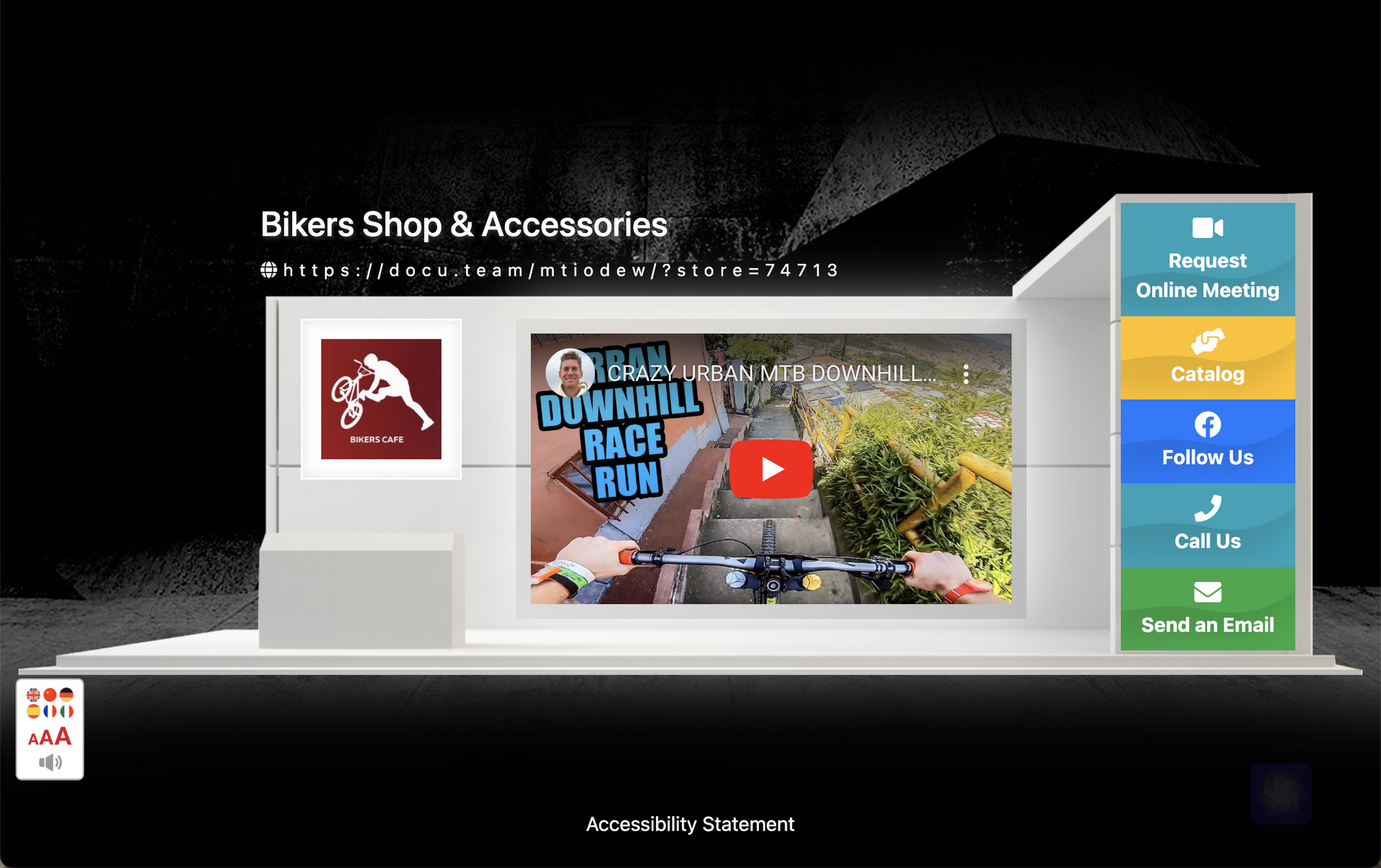 A website for a biker 's shop and accessories