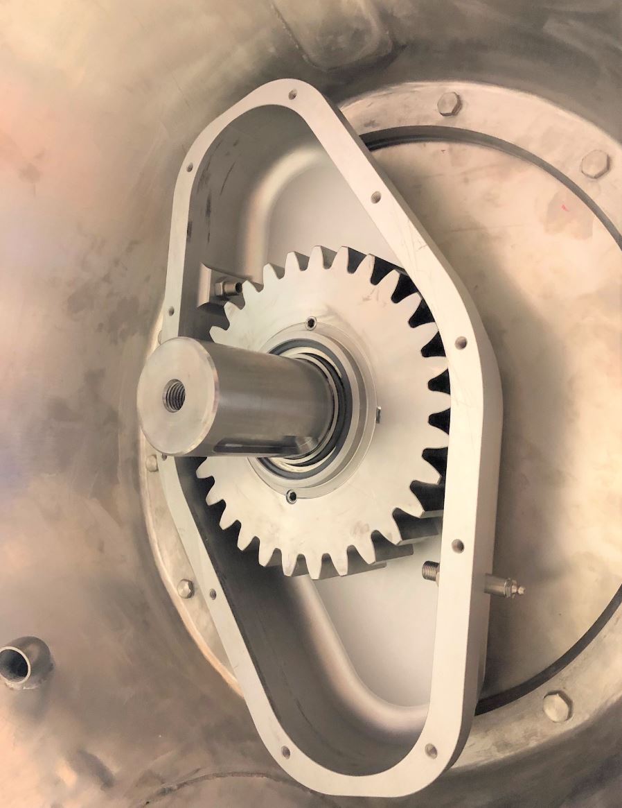 Eine Nahaufnahme eines Zahnrads in einer Maschine