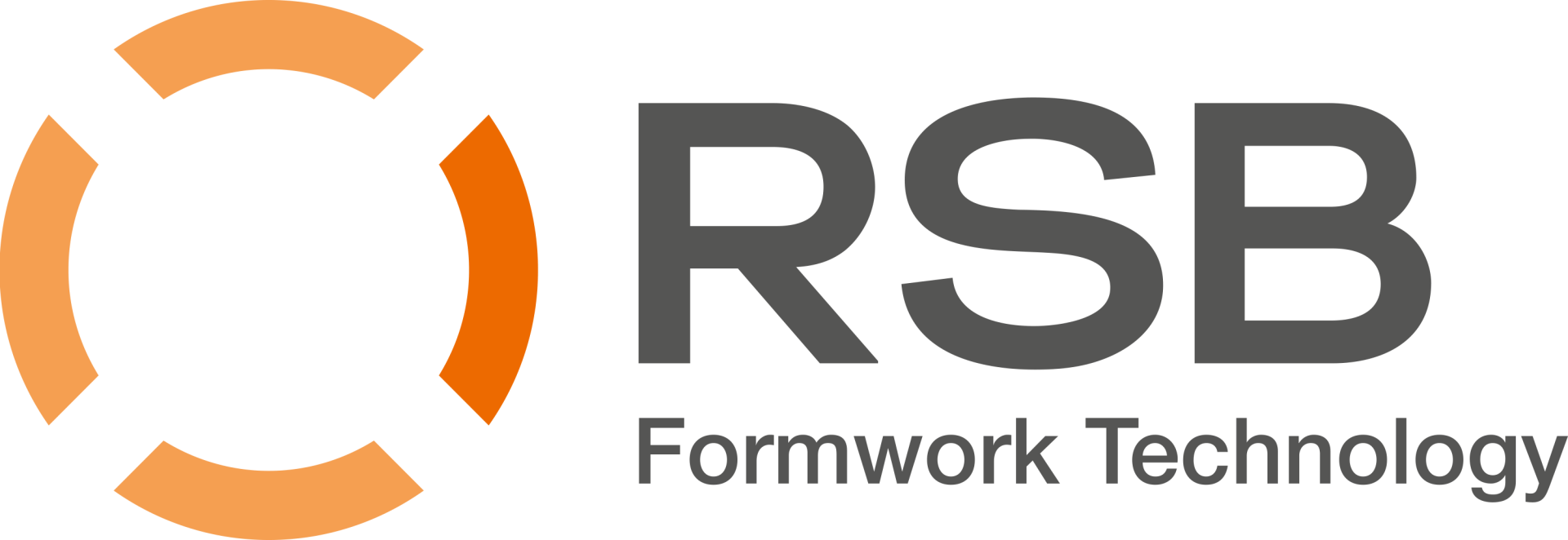 Das Logo der rsb Schalungstechnik ist orange und grau