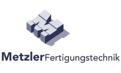 Ein Metzler Fertigungtechnik-Logo mit Schatten auf weißem Hintergrund.