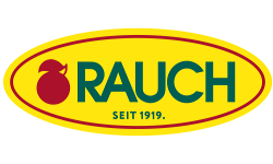 Ein gelb-rotes Logo für Rauch seit 1919