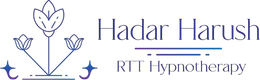 A logo for a company called hadar harish rtt hypnotherapy