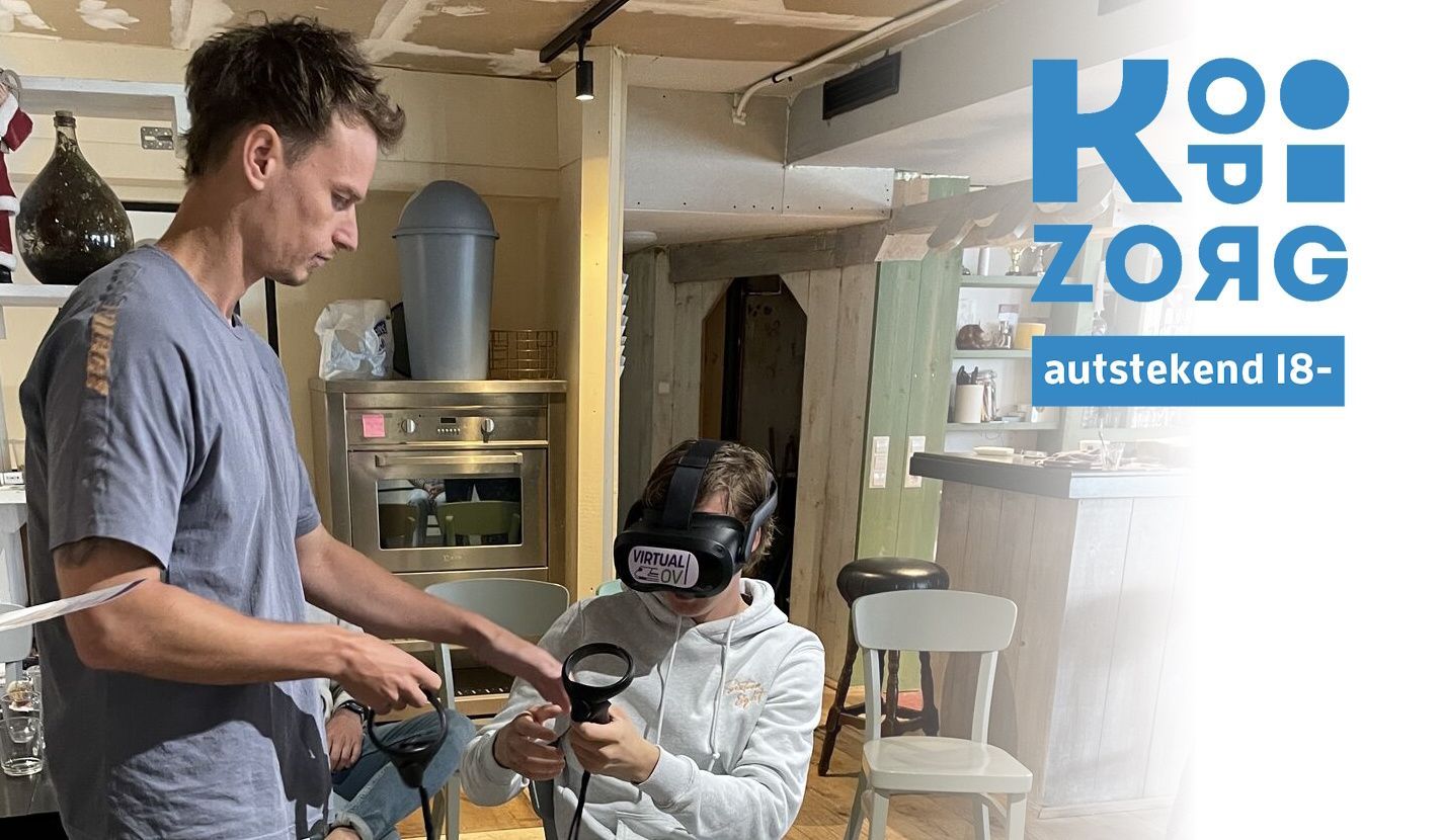 Dmitri teaching a child how to use Public Transport in virtual reality.
