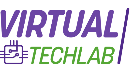 Logo for Virtual TechLab, et innovativt VR-læringsmiljø til IT-hardwareuddannelse