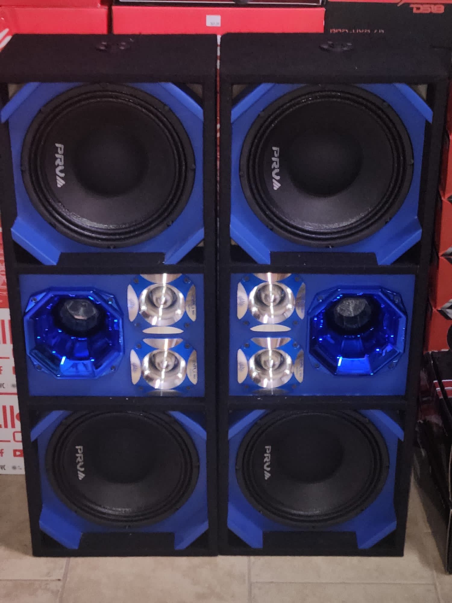Blue speakers - Springfield, MA - M&J Illumination Sound Center LLC