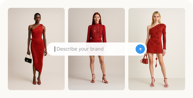 A collage of three pictures of women wearing red dresses.