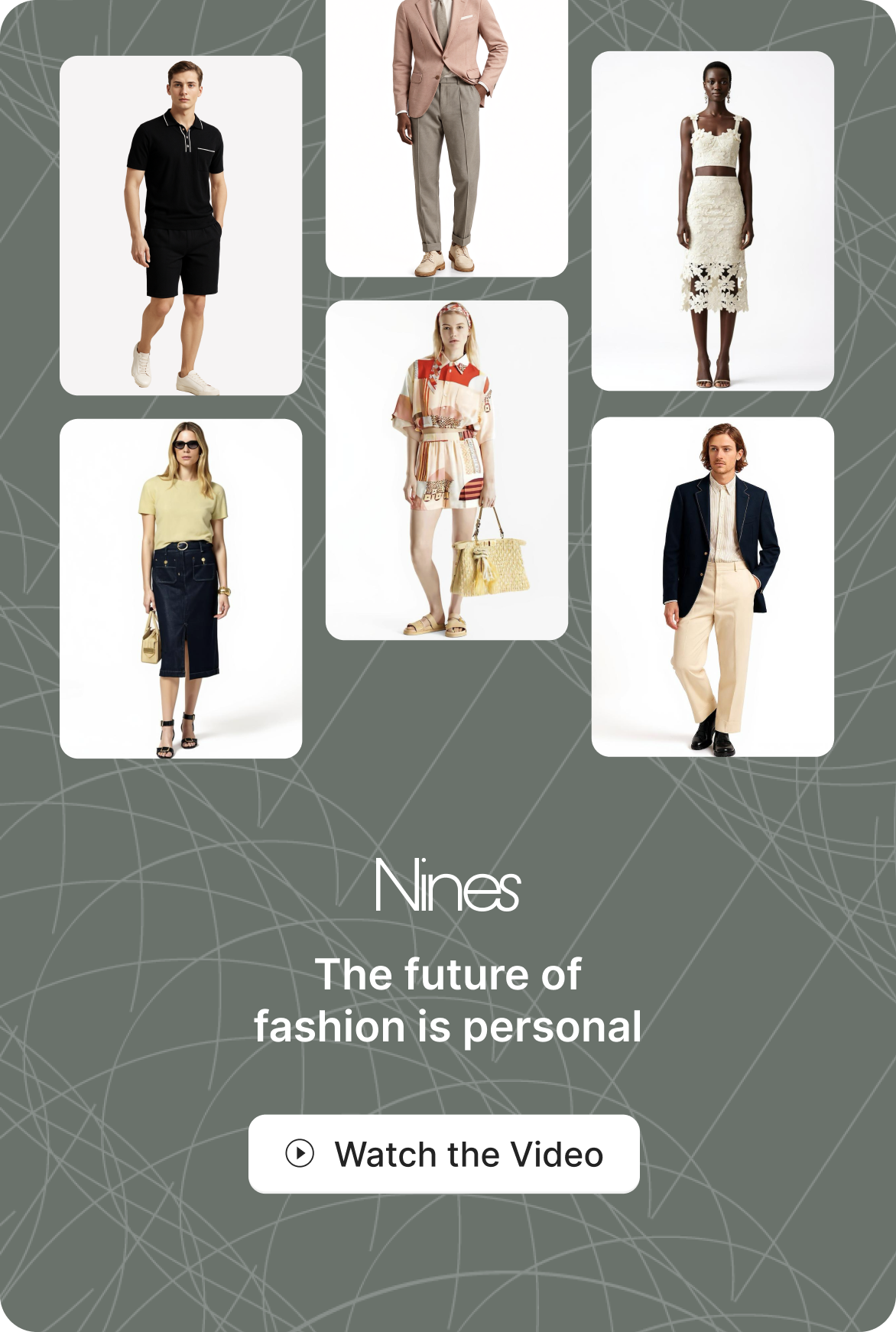 A collage of pictures of women in different dresses with the words the future of fashion is personal
