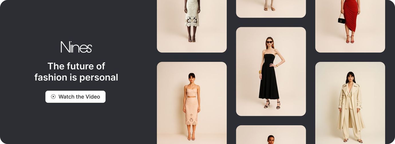 A collage of pictures of women in different dresses with the words the future of fashion is personal