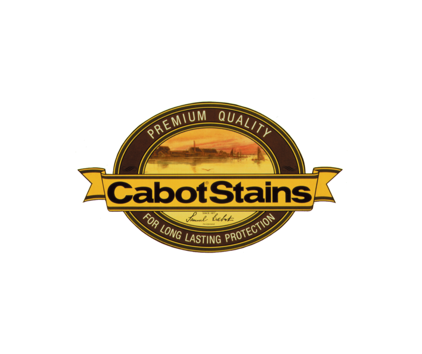 The logo for cabot stains is a premium quality product for long lasting protection.