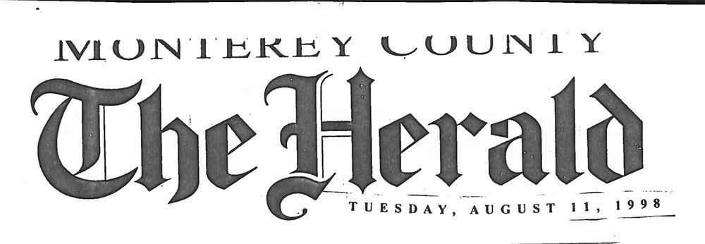 A black and white photo of the monterey county the herald