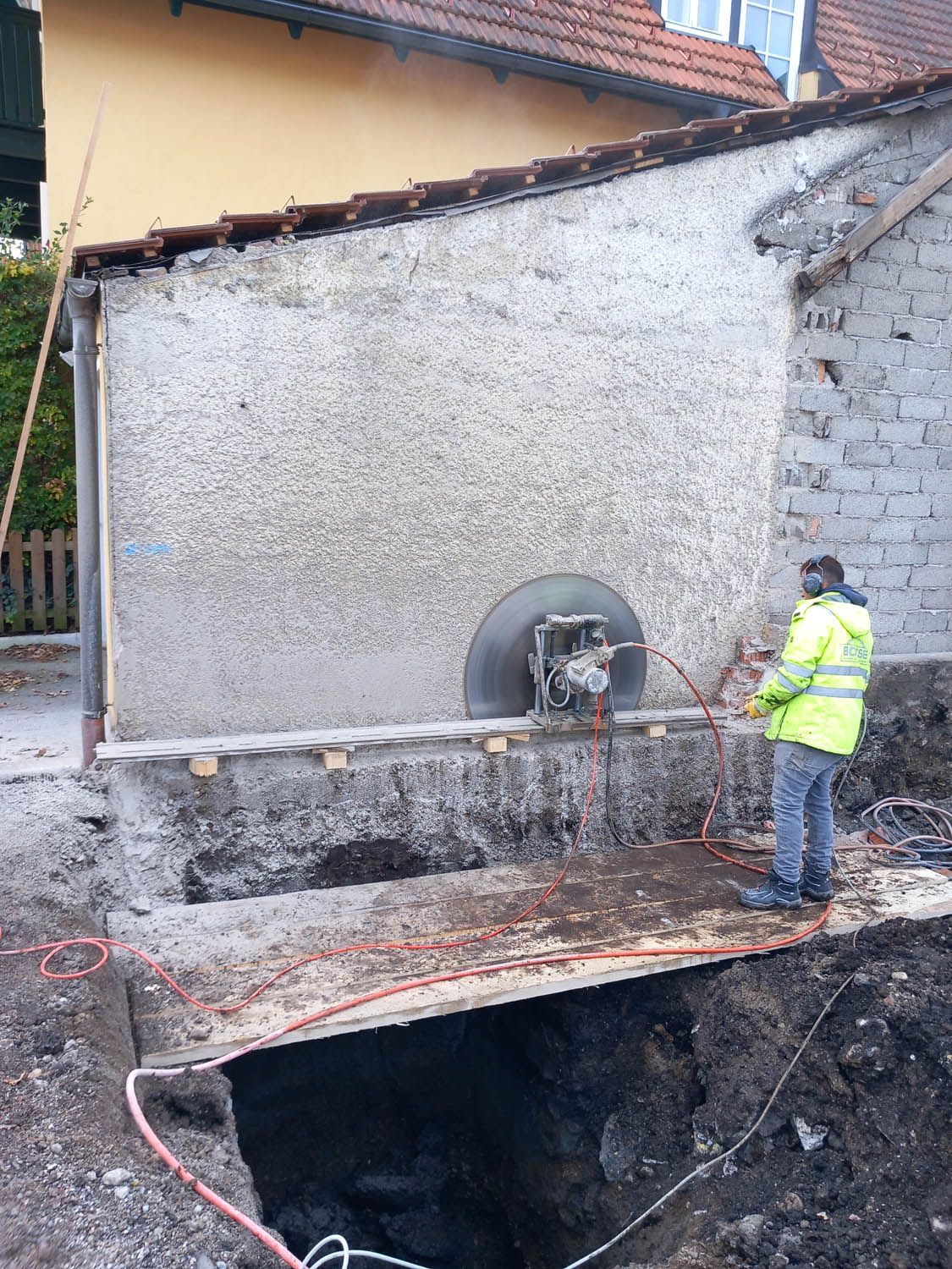 Bosse Wandsägen Betonwand