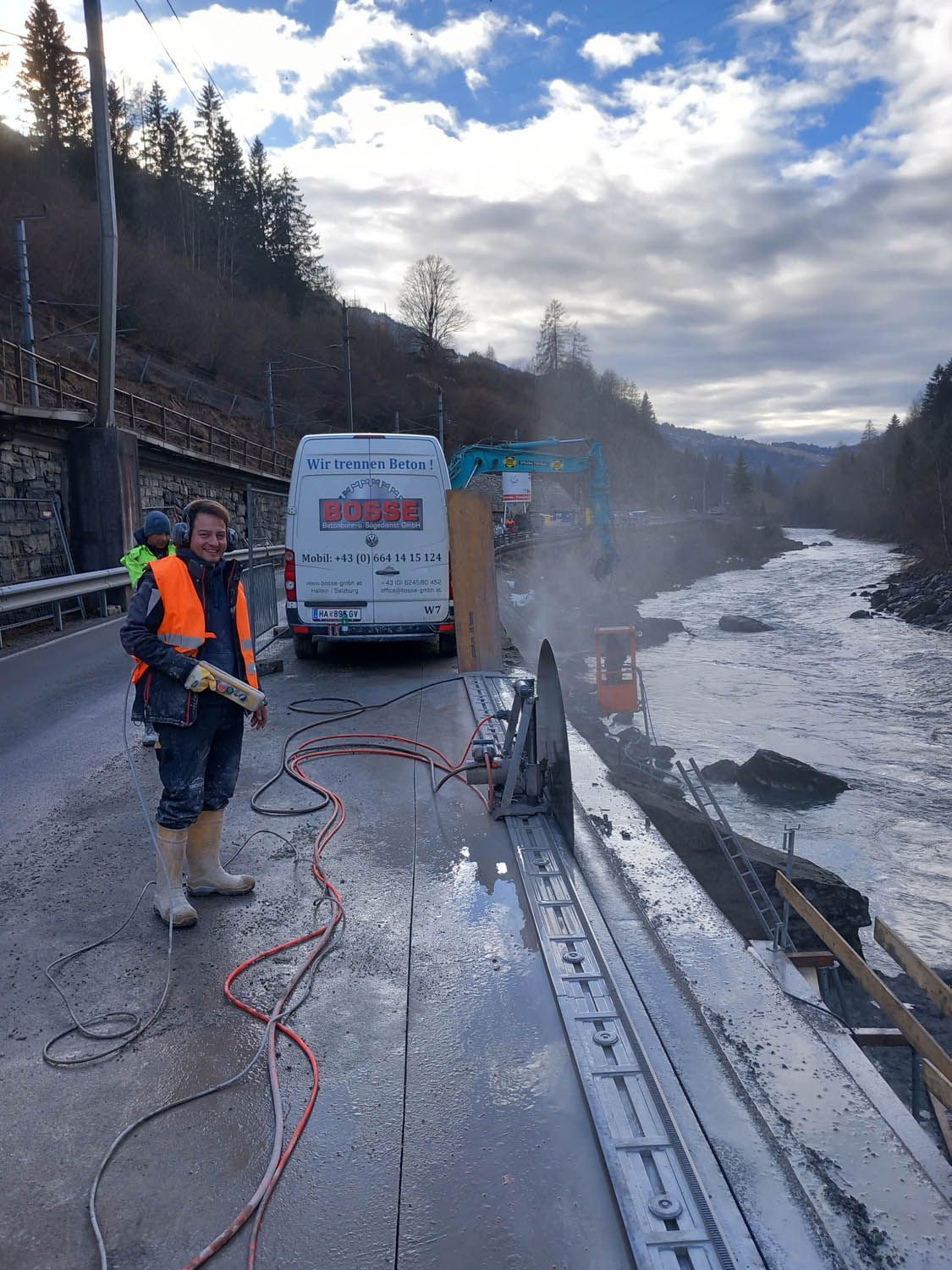Baustelle Bosse Lieferwagen