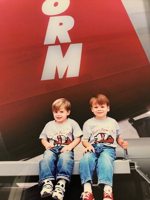 kids in front of Orgain Ready Mix truck