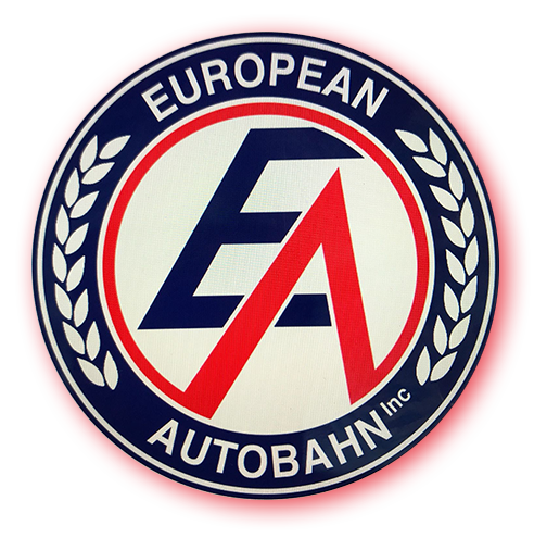 A logo for european autobahn inc. is shown