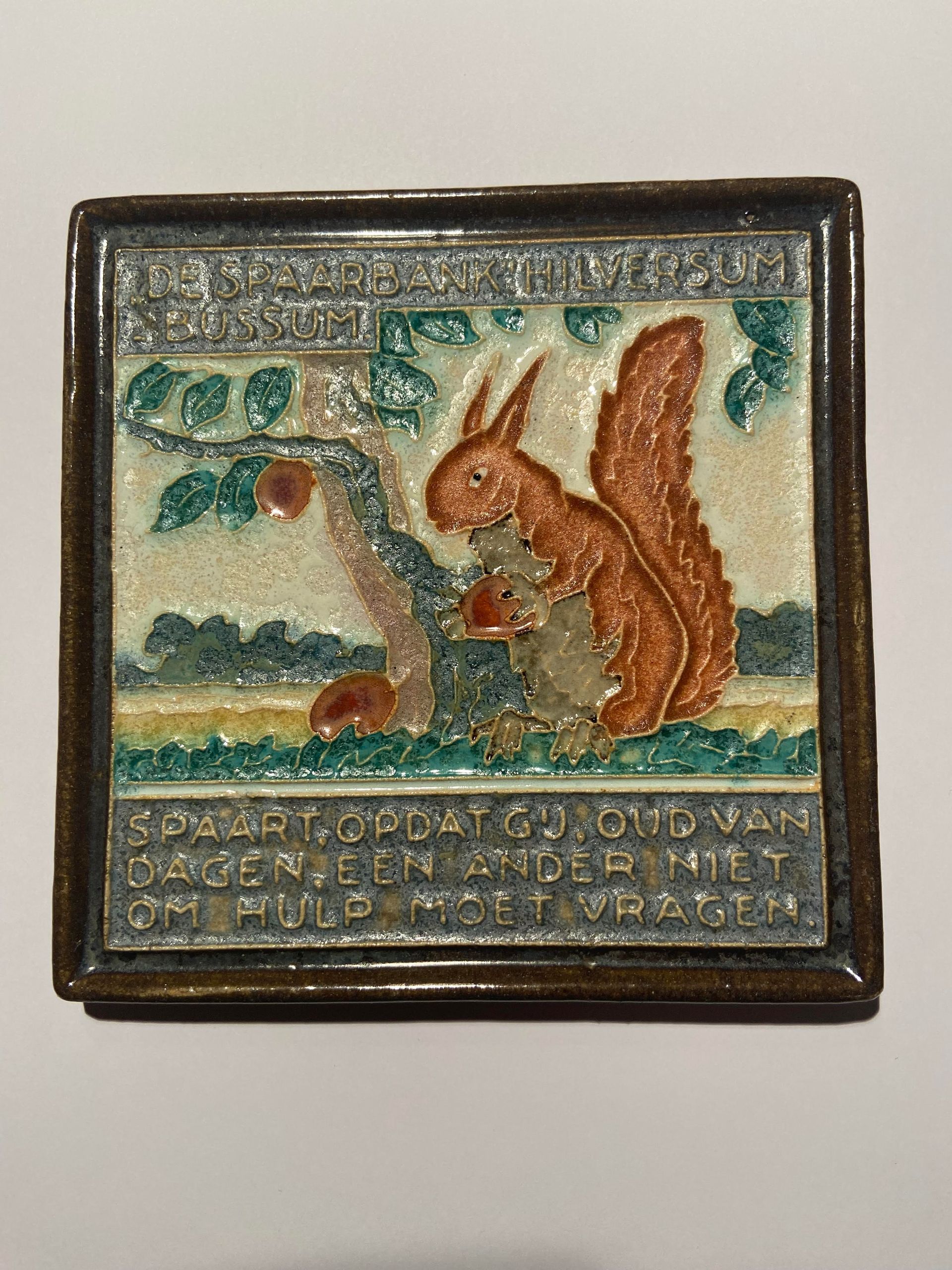 PFtegel Porceleyne Fles Delft Cloisonne tegel spaarbank Hilversum-Bussum