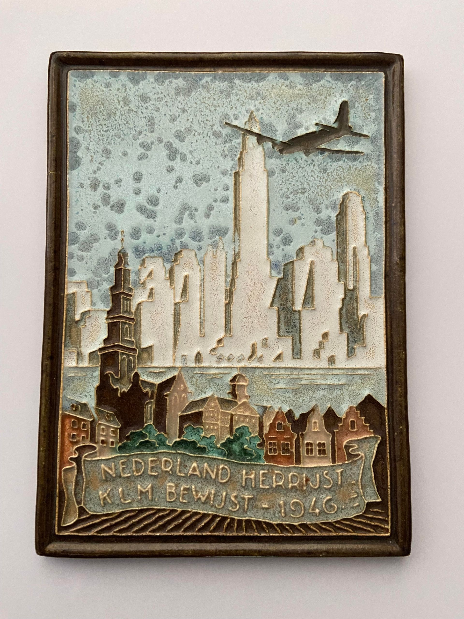 PFtegel Porceleyne Fles Delft Cloisonné Tegel oorlogserie