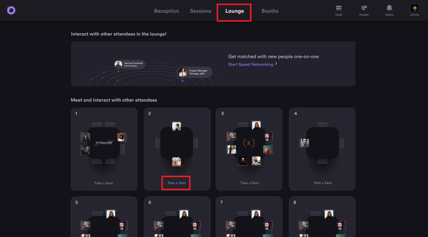 A screenshot of a website with a few cards on it