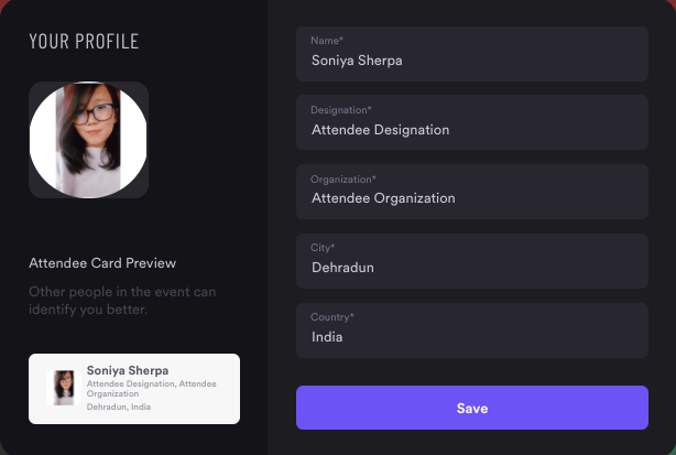 A screenshot of a person 's profile on a website