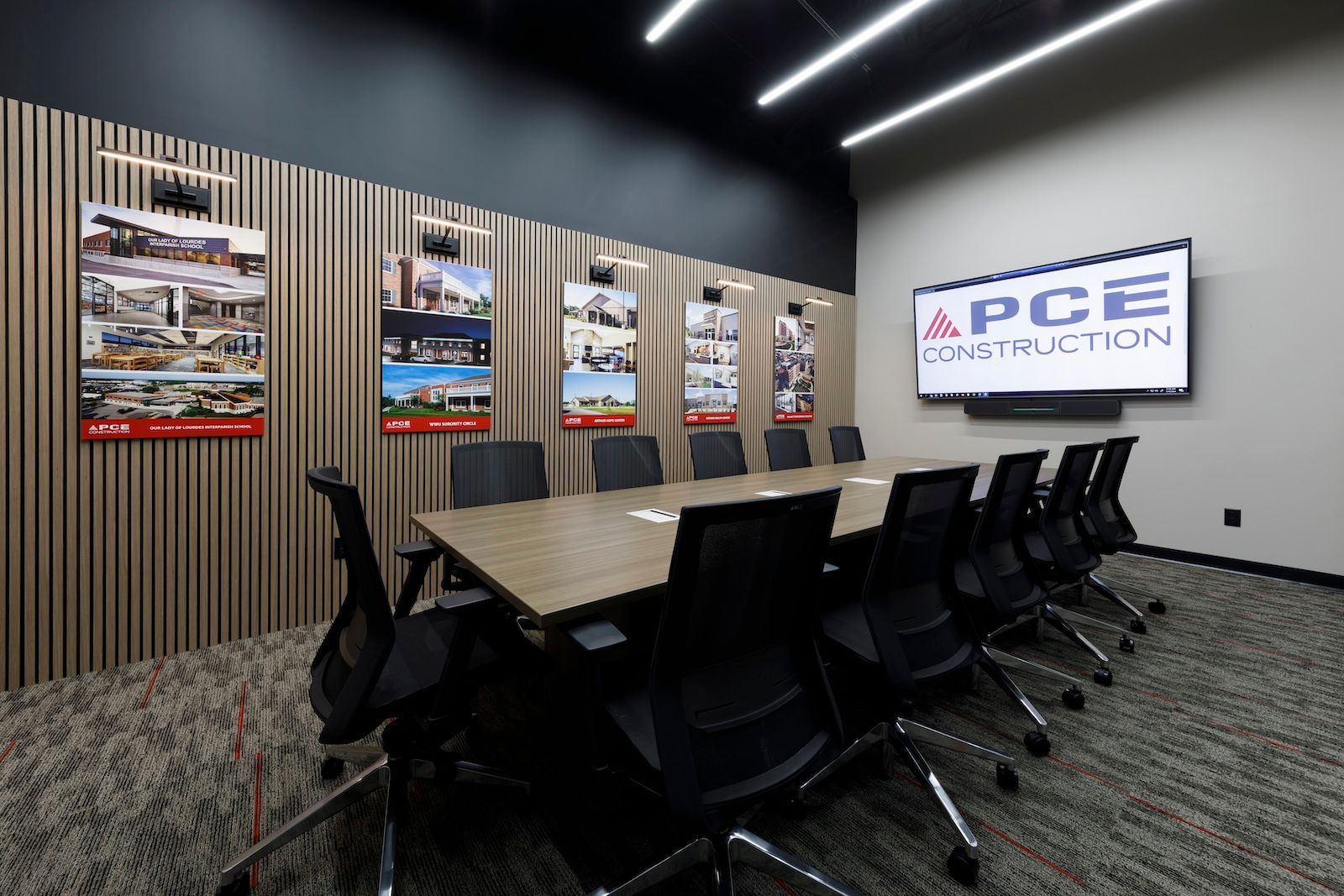 PCE Construction Conference Room. Meet with Our Commercial Contractors in Lake Ozark, MO.