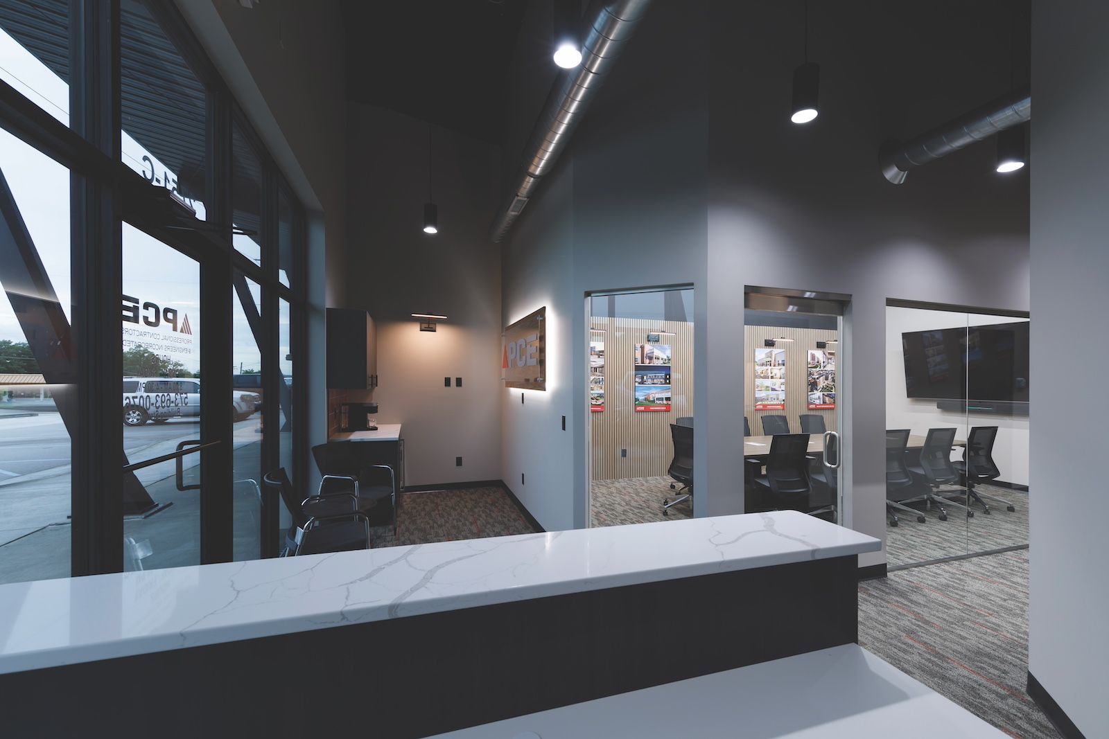 PCE Construction’s Lake Ozark, MO Reception Area. Book Your Commercial Construction Consultation.