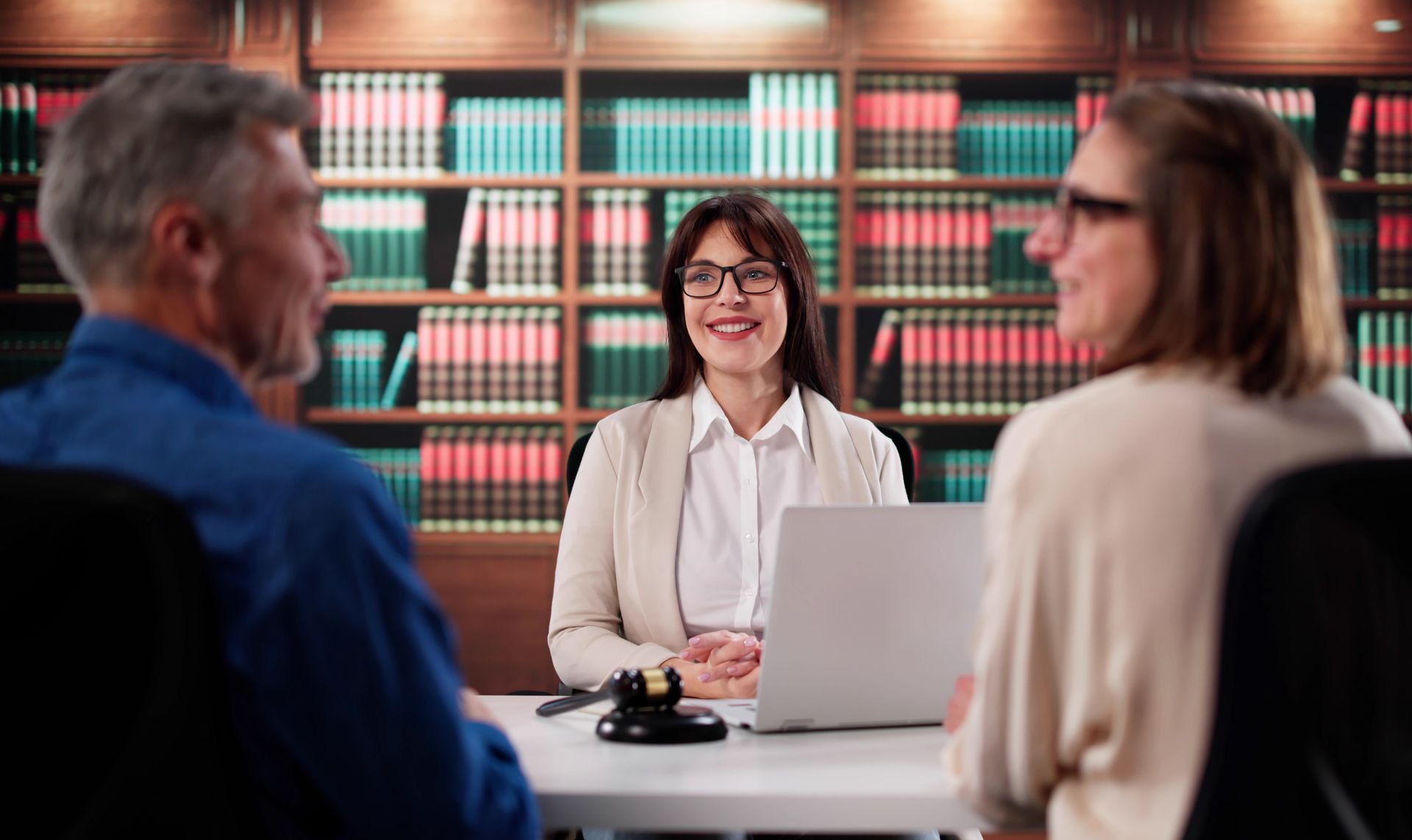 A couple is in a meeting with a lawyer
