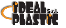 Logo di IDEAL PLASTIC Srl in testo nero e arancione su sfondo bianco.