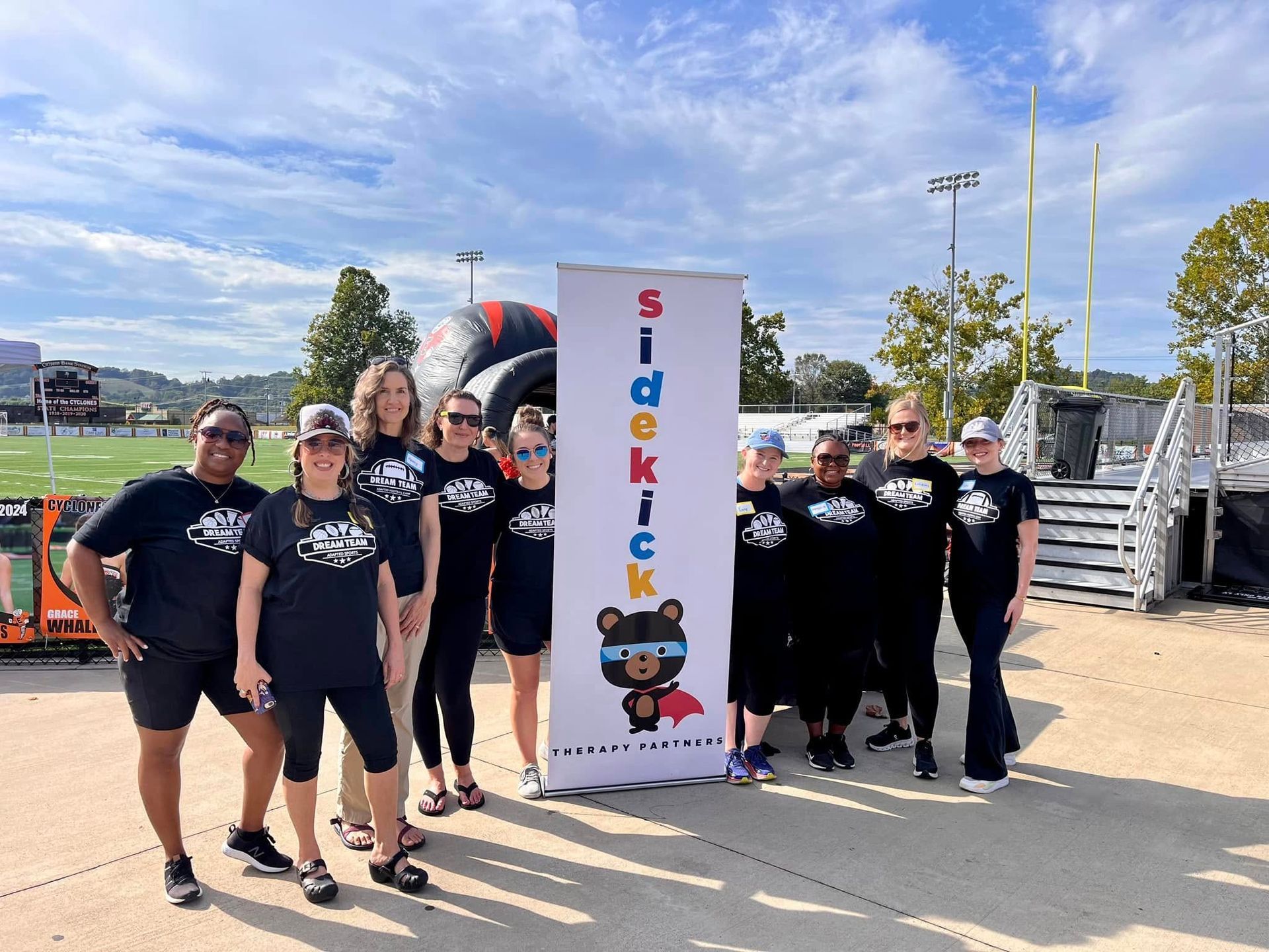 Group of people posing with a