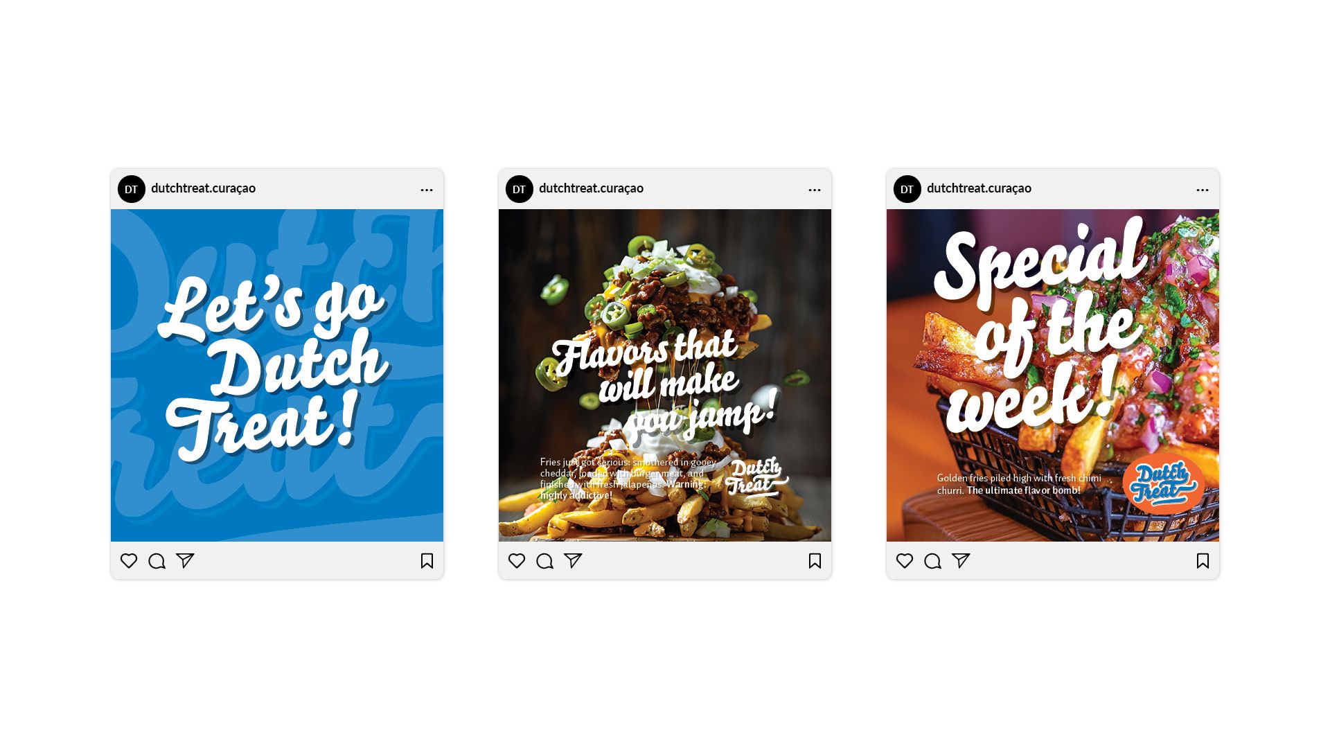 Dutch Treat social media posts