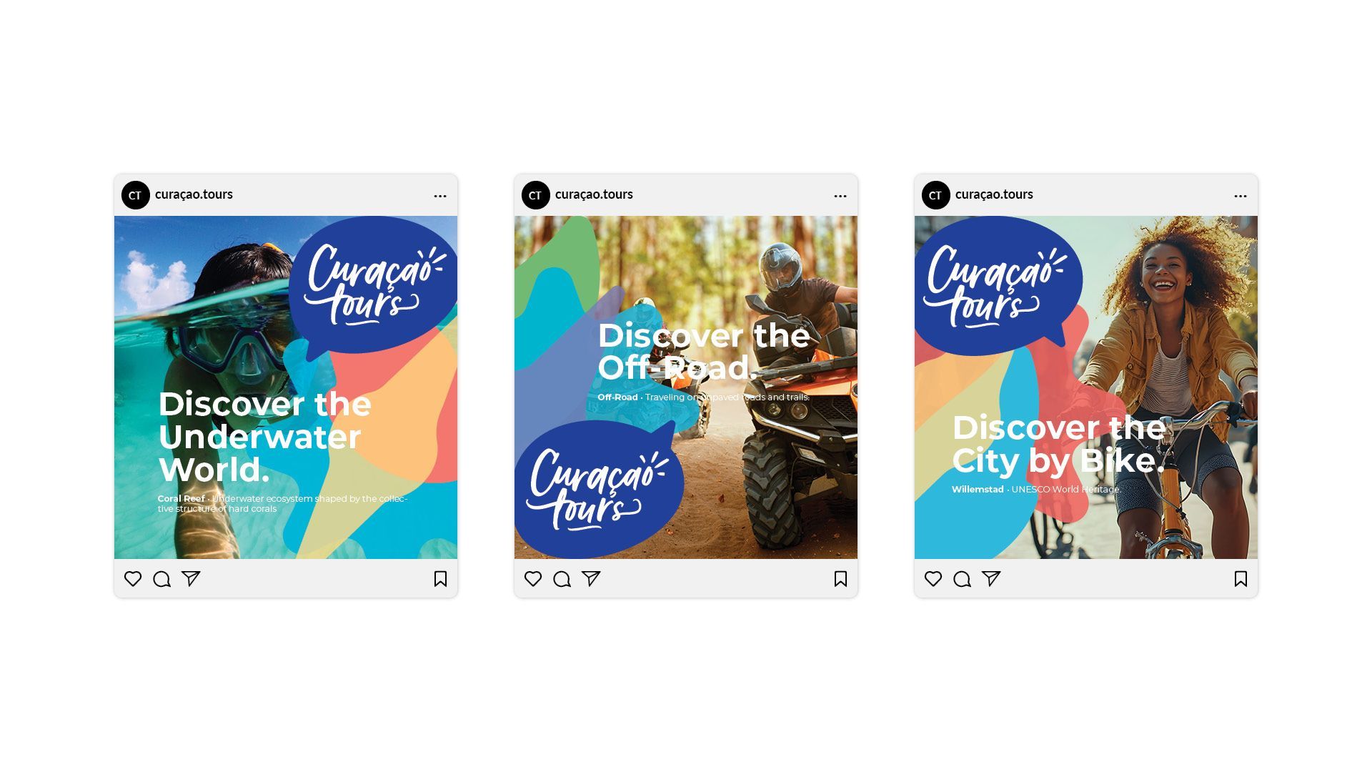 Curaçao Tours social media posts