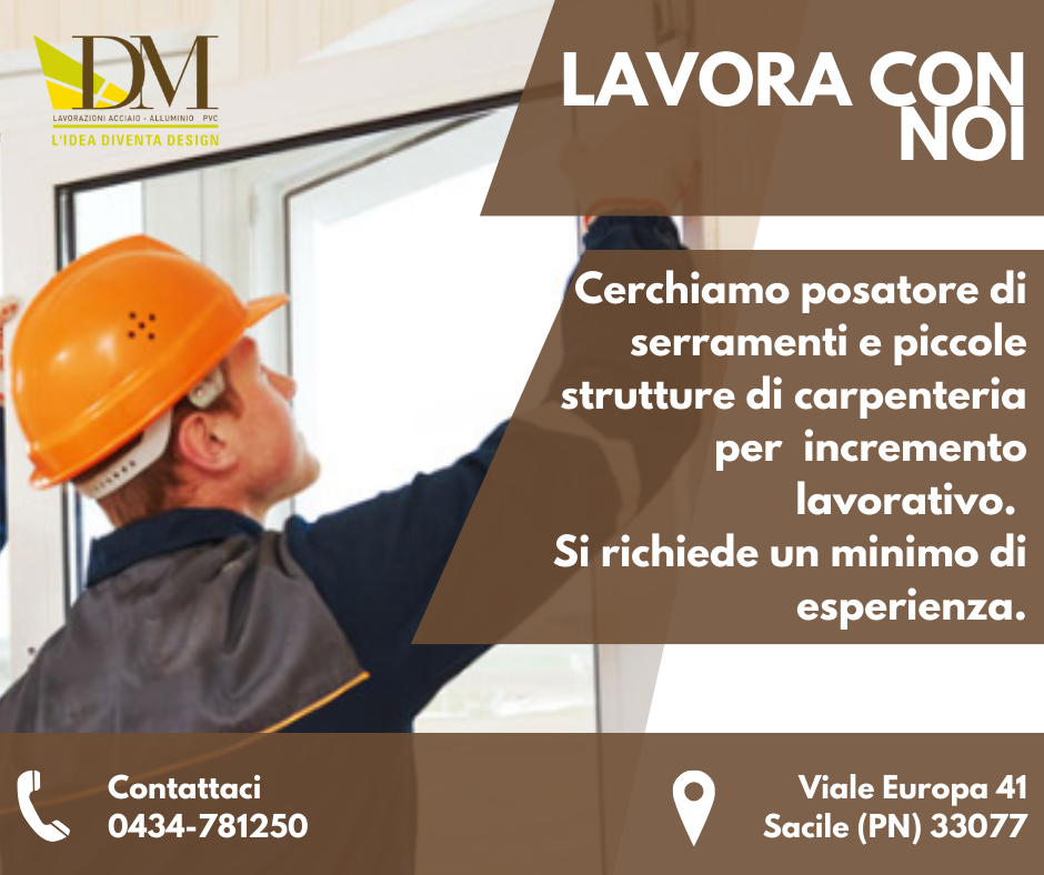 DM SERRAMENTI cerca posatore di serramenti