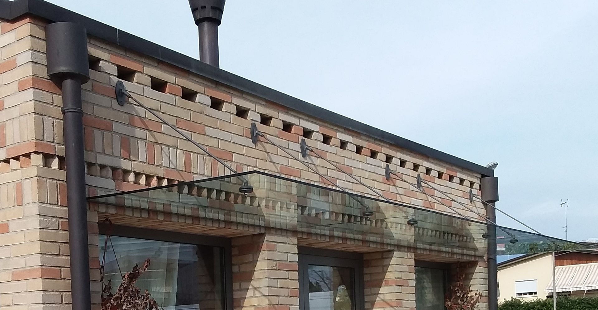 pensilina in vetro DM SERRAMENTI