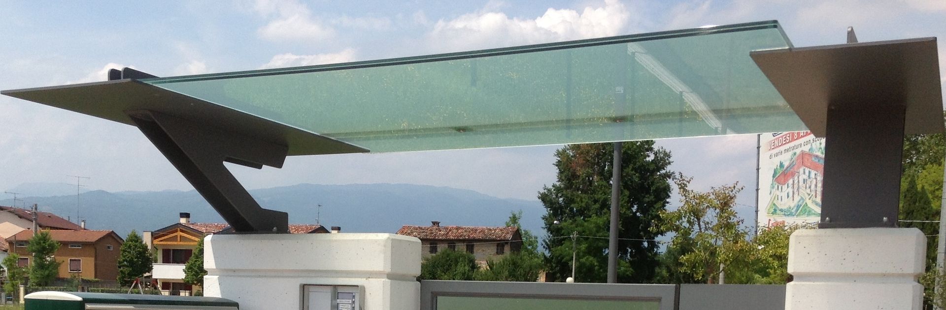 pensilina in vetro DM SERRAMENTI