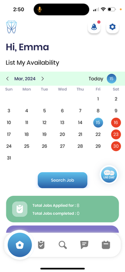 List My Availability Calendar — Kirkland, WA — GOTEMP Dental Staffing