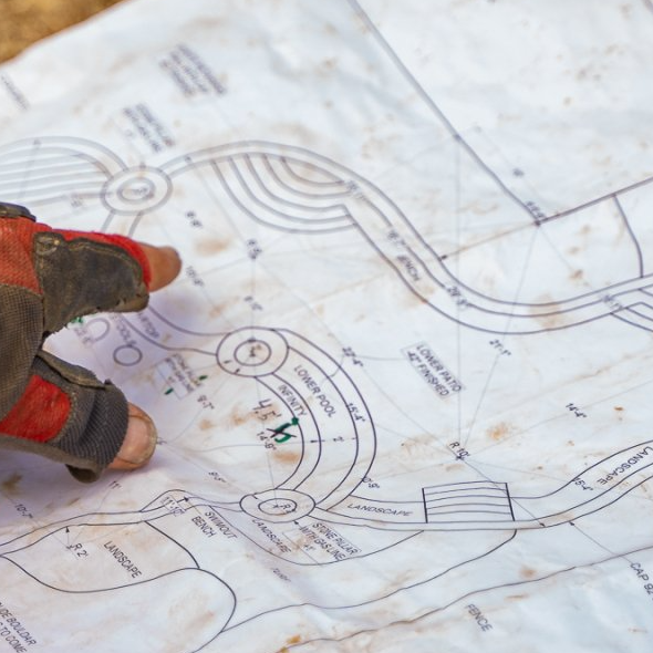 pool design blue print