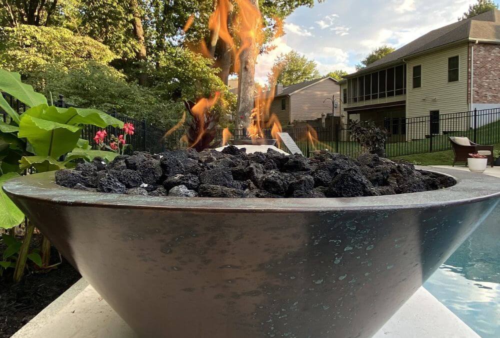 Modern charcoal firepit