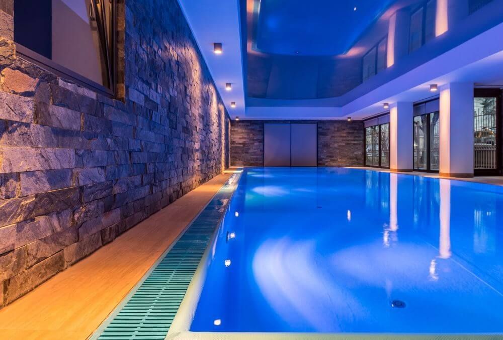 Modern pool inside a villa