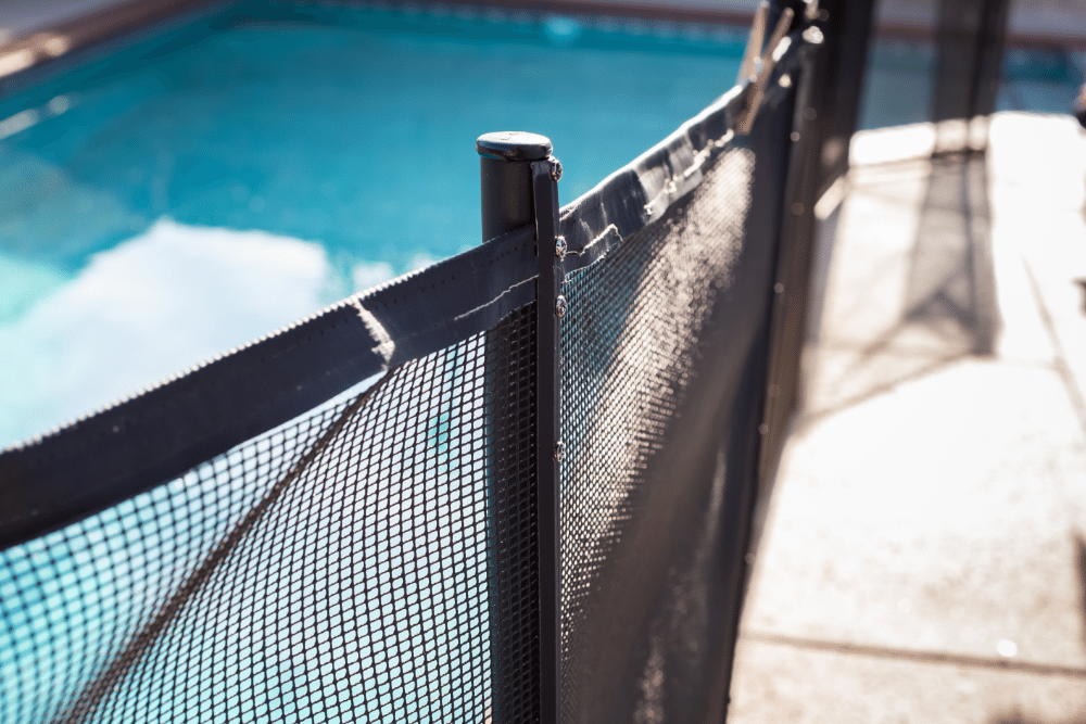 Swimming Pool With Black Fence